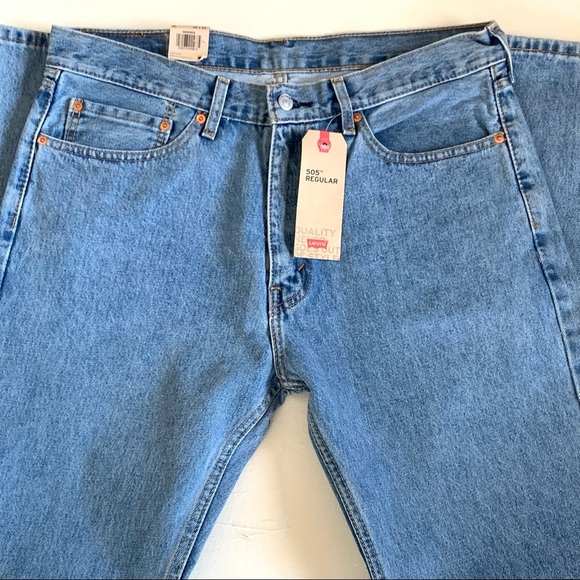 NWT Mens Levi's 505 Straight Leg Regular Fit Size 36 X 34 - Picture 7 of 7